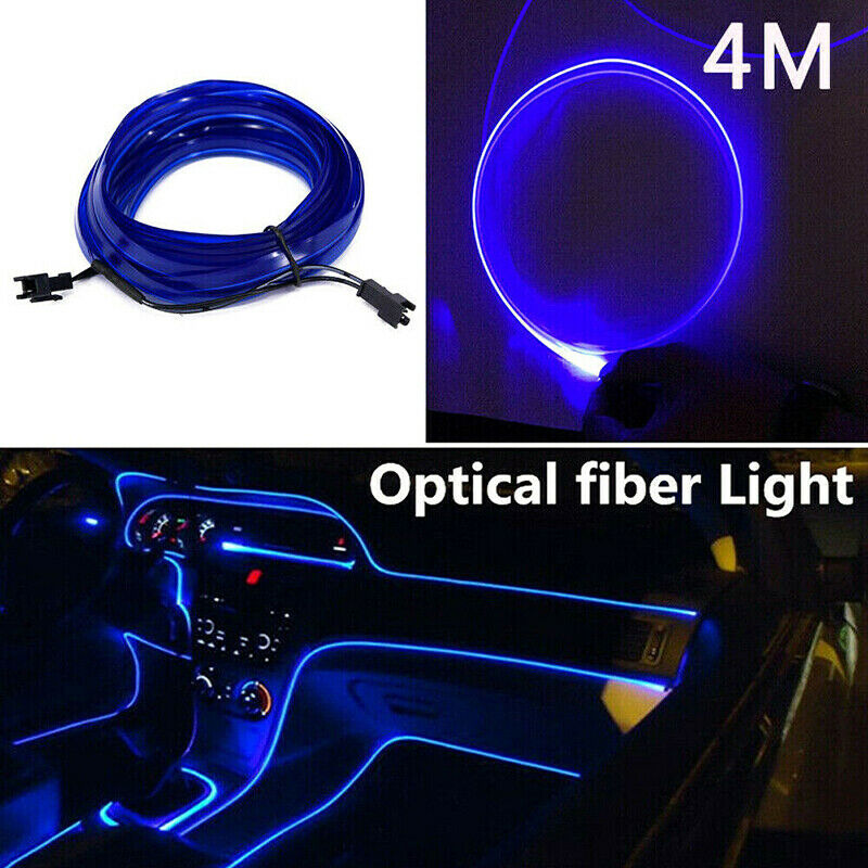 4M Car Interior LED Ambient Light Atmosphere lamp Optical Fiber Light Door LH TH