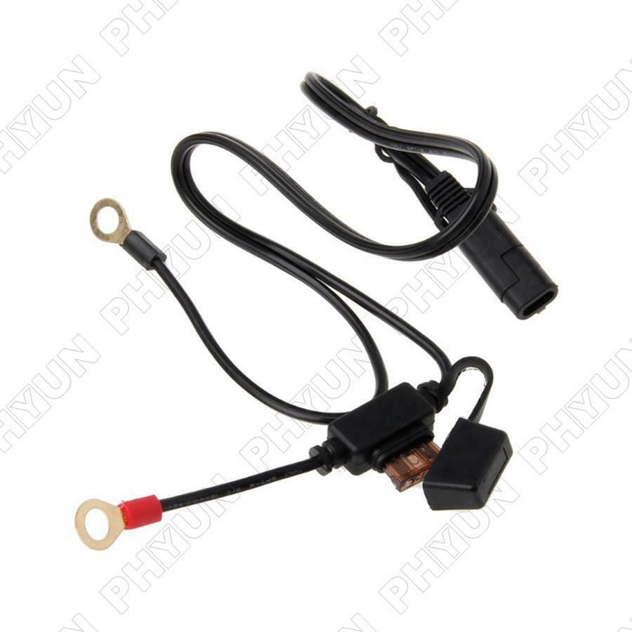 12V Motorcycle Battery Charger Cable Terminal To SAE Quick Disconnect Plug