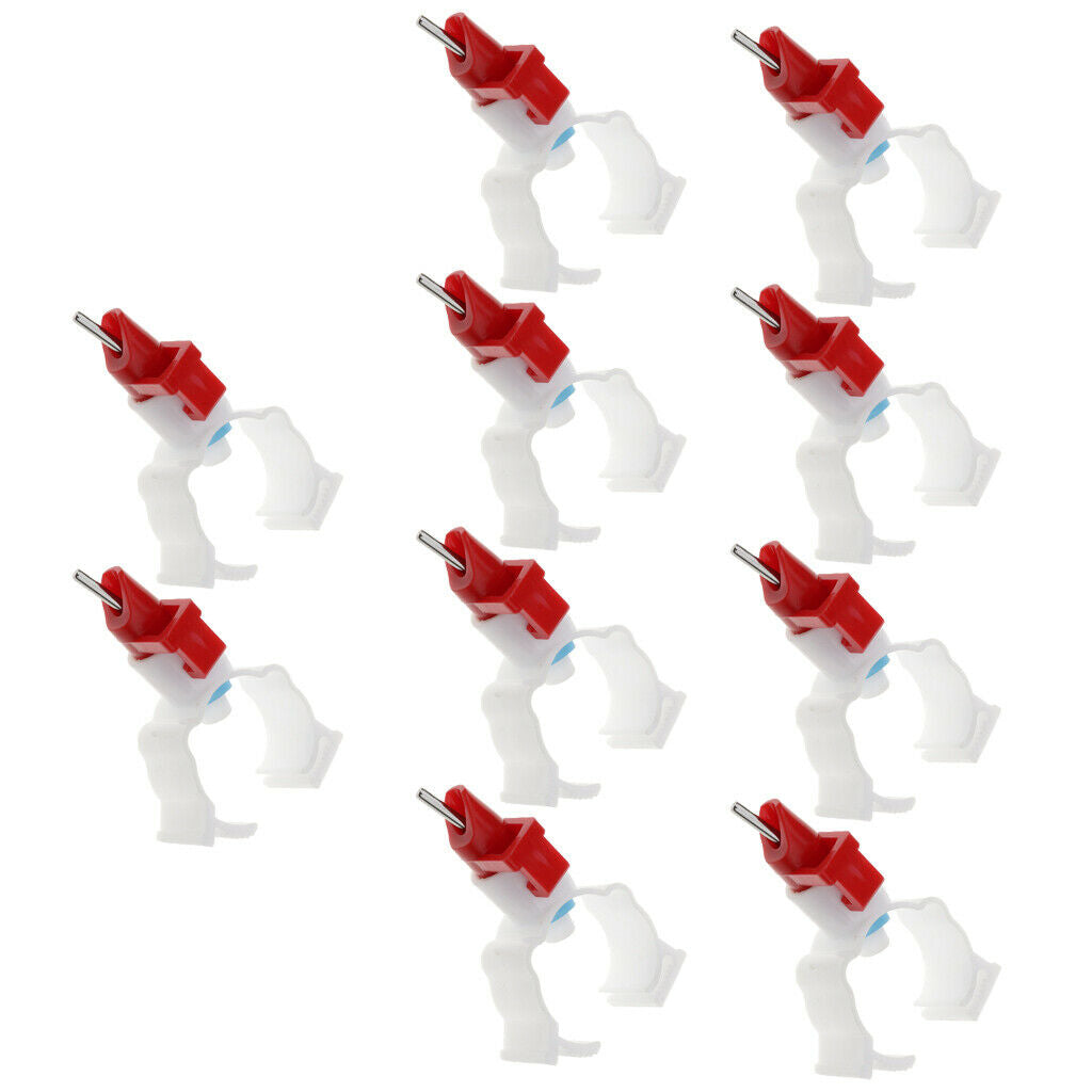 10 Pieces Automatic Poultry Water Feeder Safe Chicken Duck Nipple Drinker, for