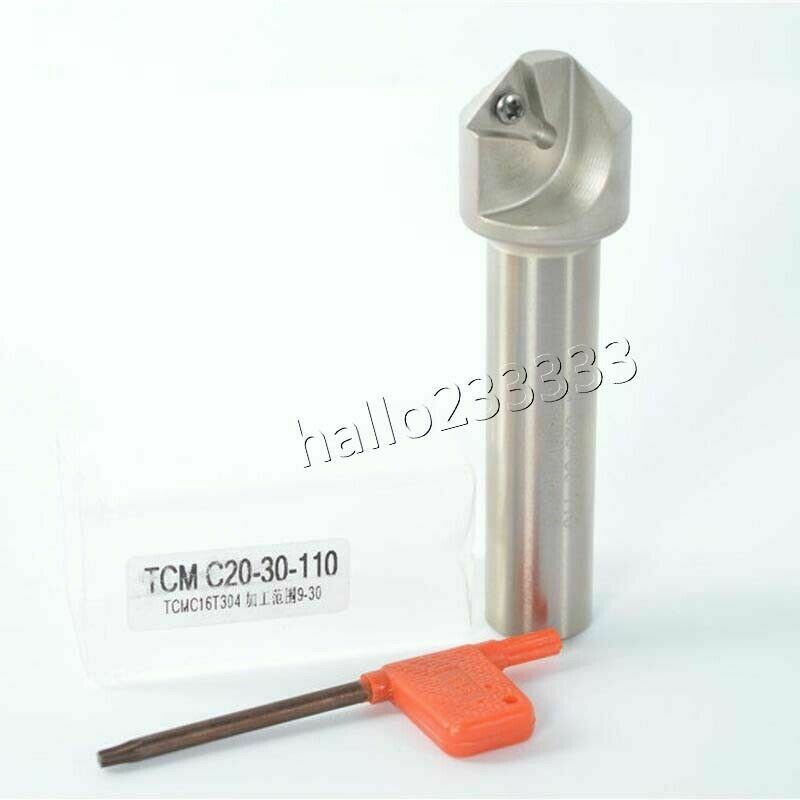 45°(9mm-30mm)TCMT C20-30-110 straight shank centering chamfering cutter For TCMT