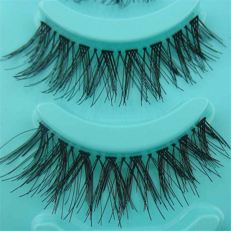 5PAIRS Sexy Natural Black Eye Lashes Handmade Messy Cross False Eyelashes Makeup