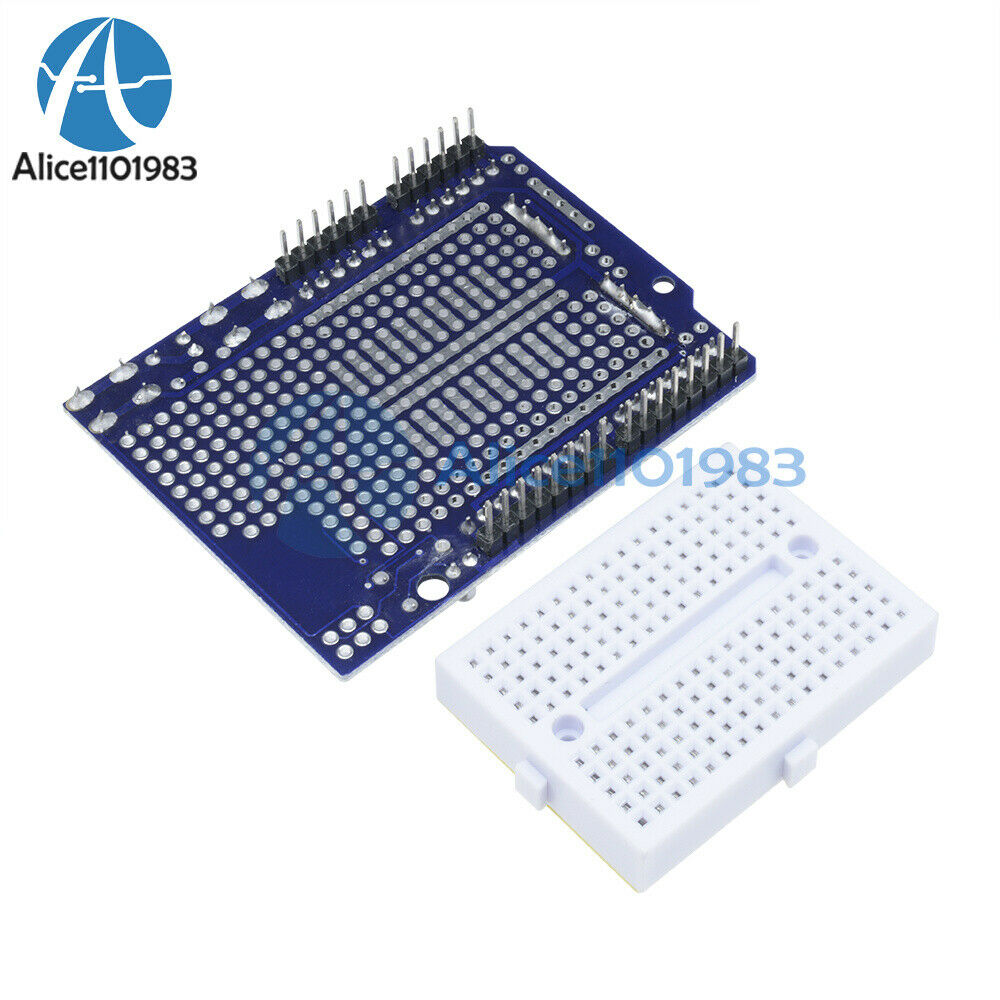 5PCS Atmega328P Arduino Prototyping Prototype Shield ProtoShield+Mini Breadboard