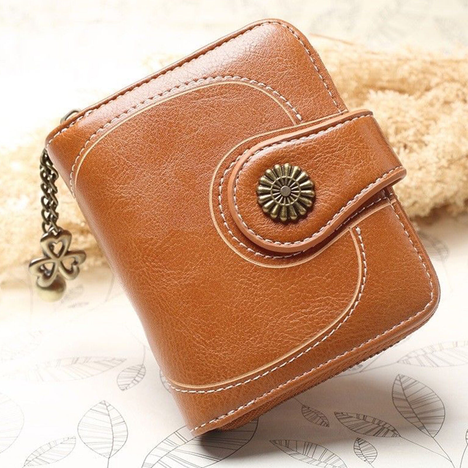 Womens Lady Bifold Coin Leather Cash Purse Card Holder Short Zipper Wallet New