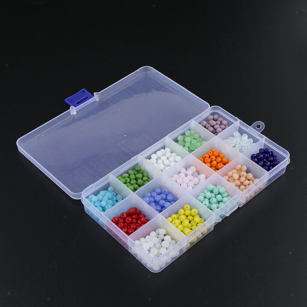 750Pcs 6mm Spacer Beads Bulk Mix Colors Faceted Crystal Glass Beads Loose