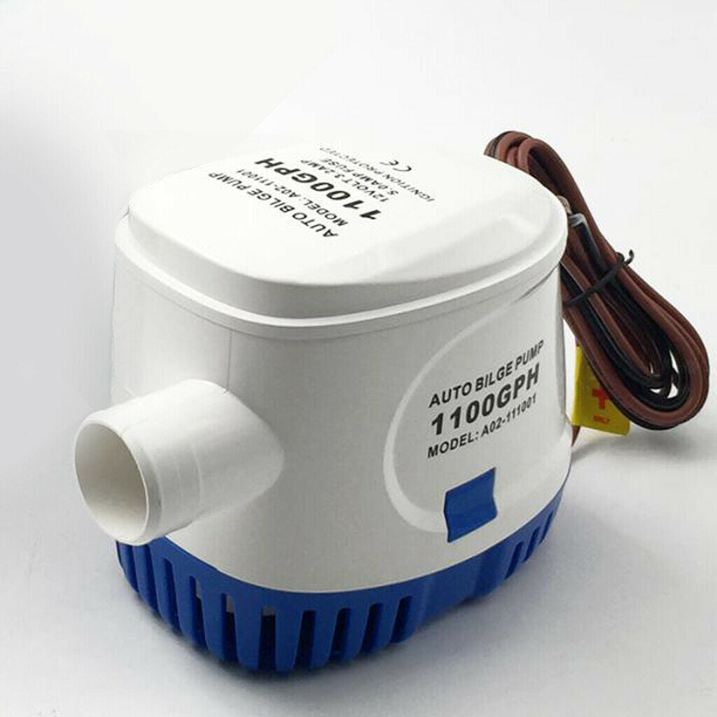12V 1100GPH Boat Marine Submersible Auto Bilge Water Pump Float Switch
