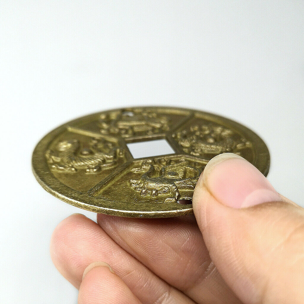 3X Simulation Chinese Old Copper Coin God Beast Animal Coins Amulet Charms