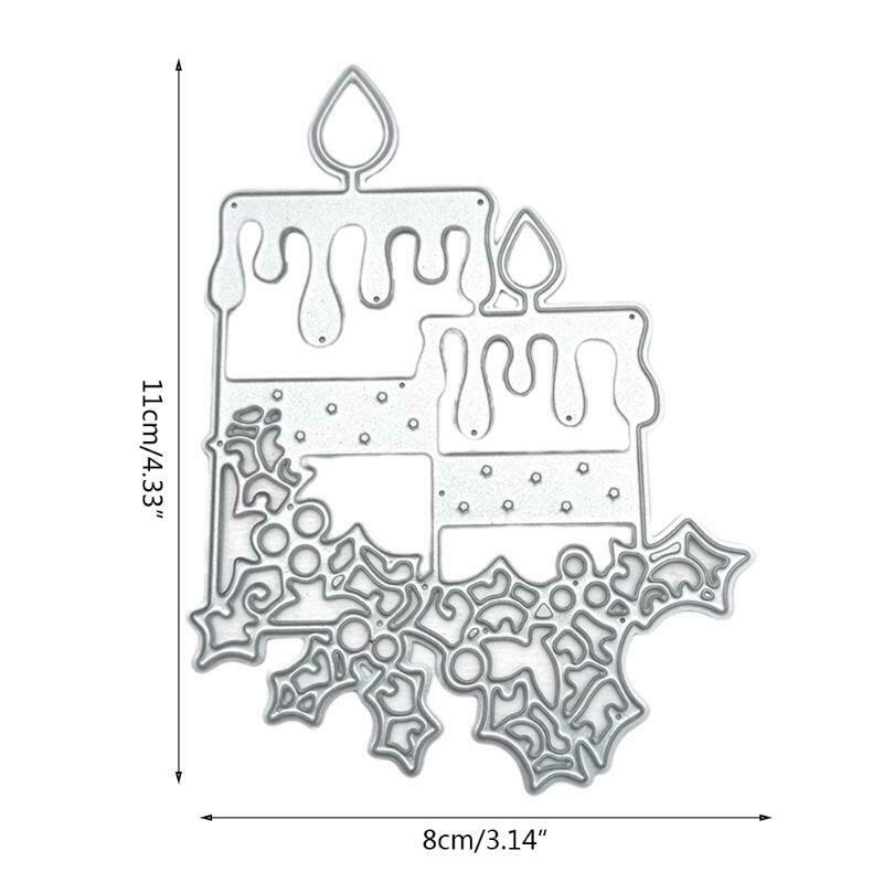 Candles Die Cuts Stencils Aesthetic Decorative Embossing Die for Scrapbooking