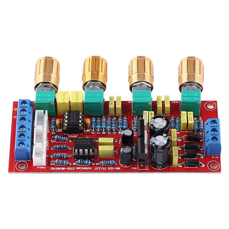 HiFi Preamp NE5532 Pre-Amplifier Volume Tone Control Board Kits AC 12V OP-AMP M4