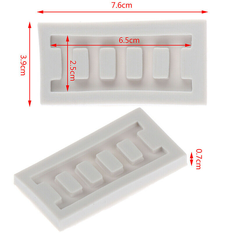 Ladder Fondant Silicone Mold Biscuits Chocolate Mould Cake Decorating Too.l8