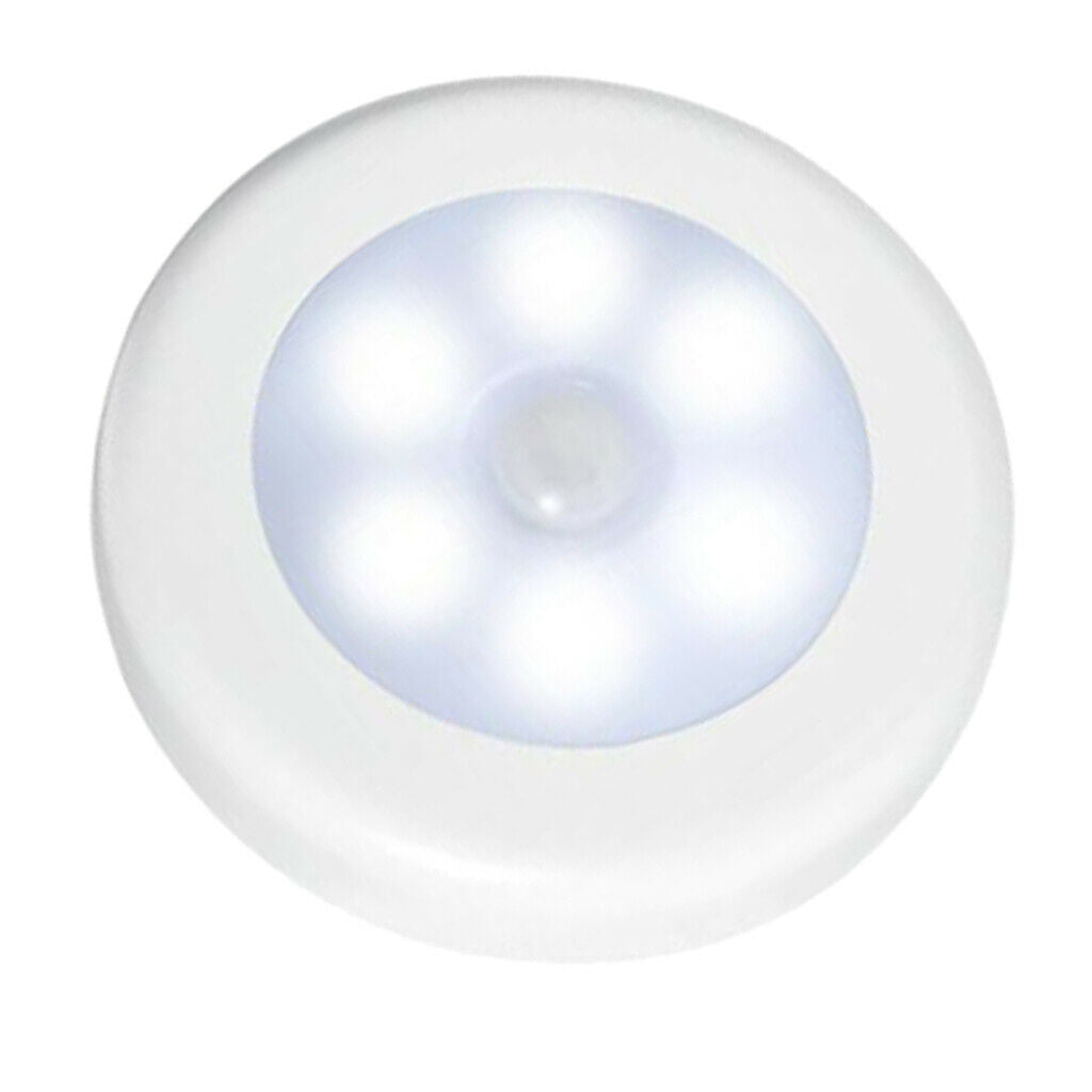 6 LED Auto Motion Sensor Infrared Toilet Cabinet Stair Lamp Night Light Battery