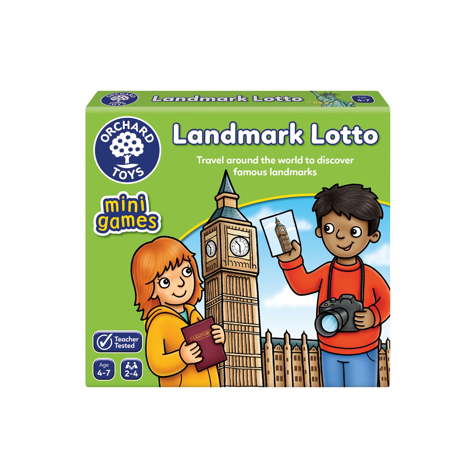 Orchard Toys 364 Landmark Lotto Mini Game Travel Size Card Match Game Children 3
