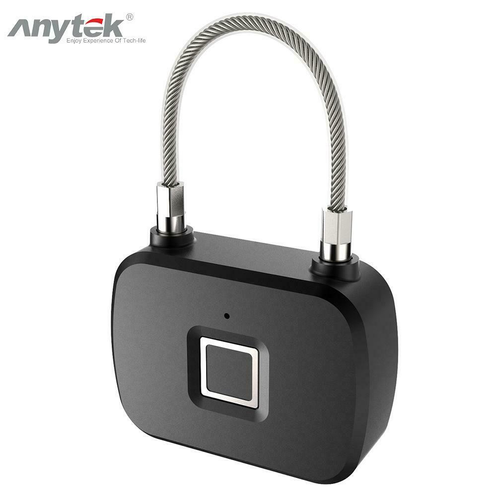 Anytek Smart Fingerprint Lock Anti Theft Safety Padlock Door Luggage Case Lock