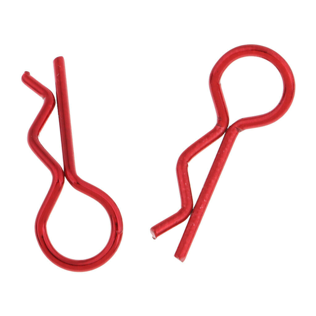 80 Pieces 1/12 1/16 Red R Shape R-Shape Shaped Clips R Pins for Redcat HPI