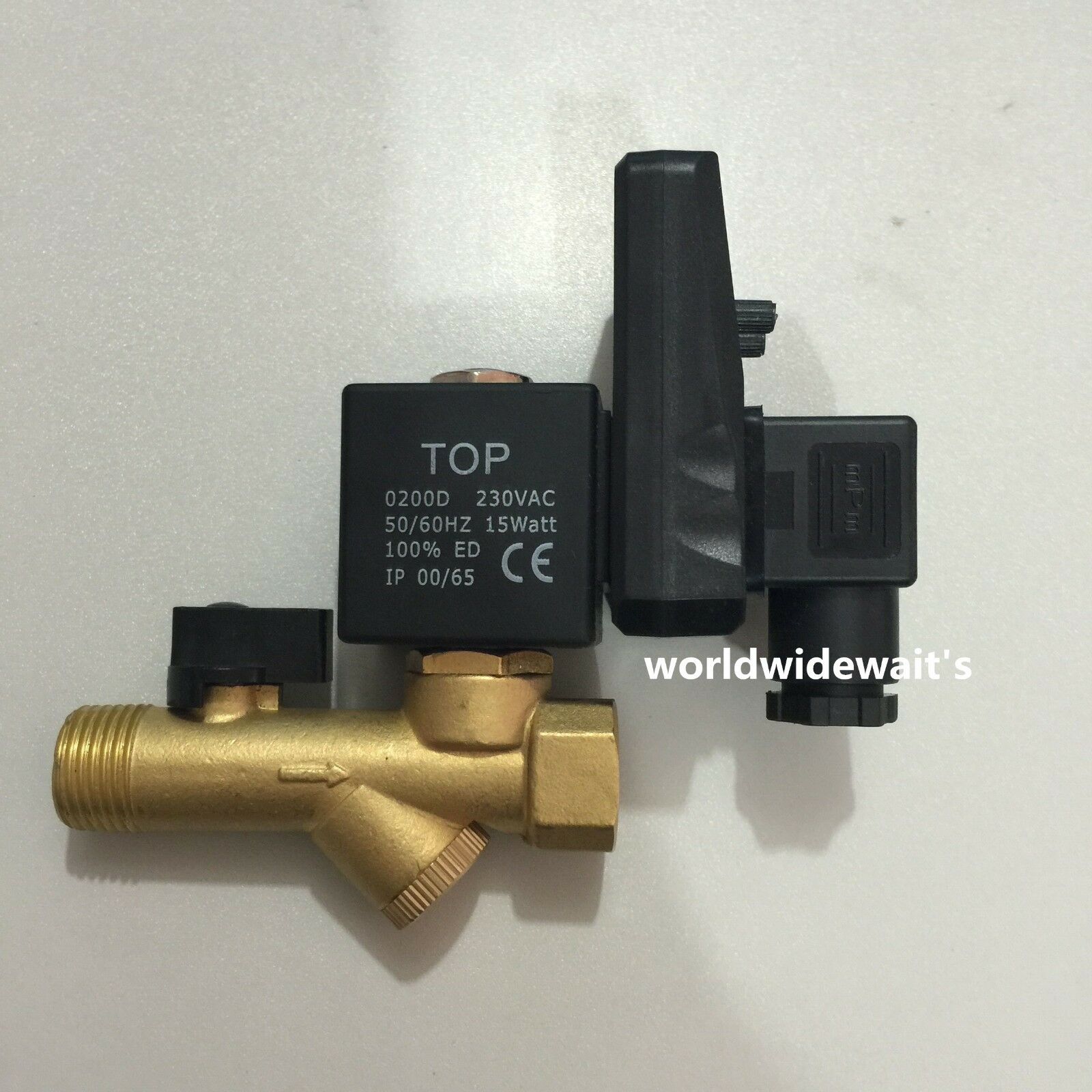 New Compressor Auto Condensate Drain Timer Solenoid Valve AC 220-230V 1/2"