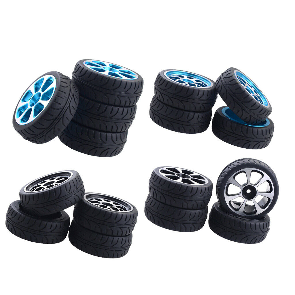 4pc Tires & Wheels for HSP Wltoys ZD Racing HPI Redcat 1/10 RC Car Style-1