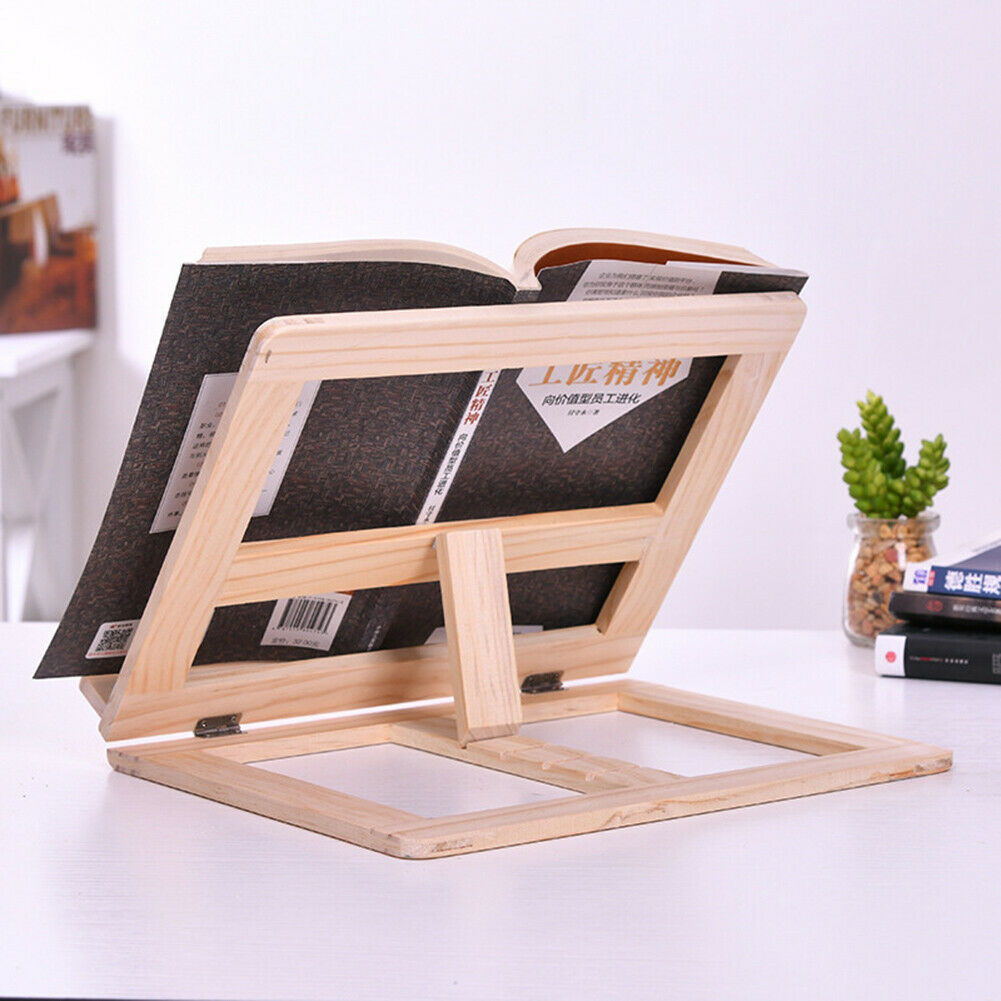 Adjustable Wooden Book Stand Reading Rest Holder Portable Document Stand Tool