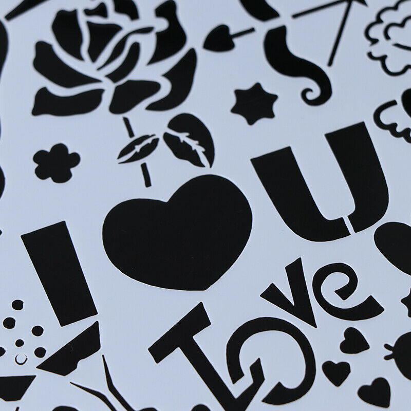 5Pcs Children DIY Cutout Painting Template Hand Account Album Theme Lace .l8