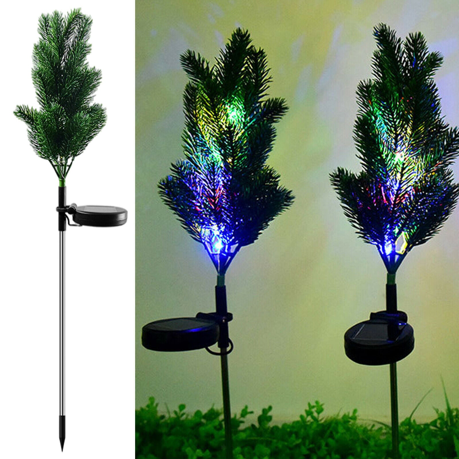 Solar Garden Stake Lights Christmas Tree Landscape Solar Powered for Porch