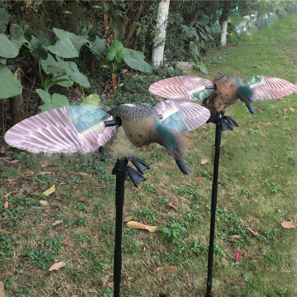 Electric Hunting Mallard Drake Teal Attraction Drake with 37'' Support Stand Rod