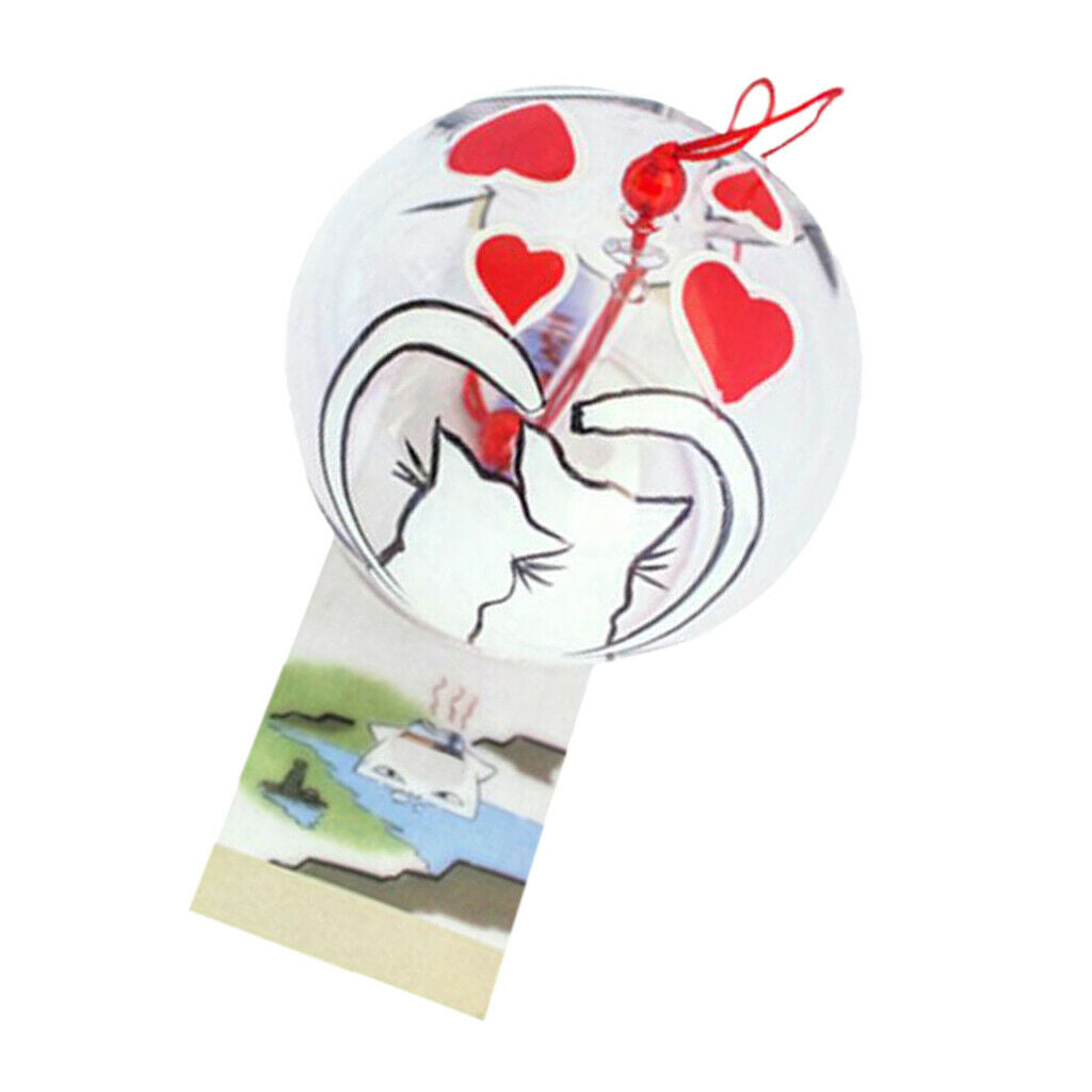 Lucky Wind Chime Home Door Garden Car Hanging Decor #3 Cat Couple