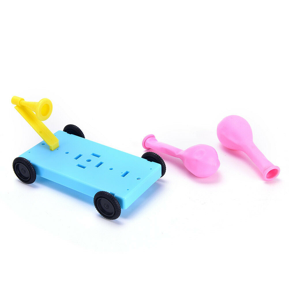 Science Physical Experiments Homemade Balloon Recoil Car DIY Materials Fo.l8