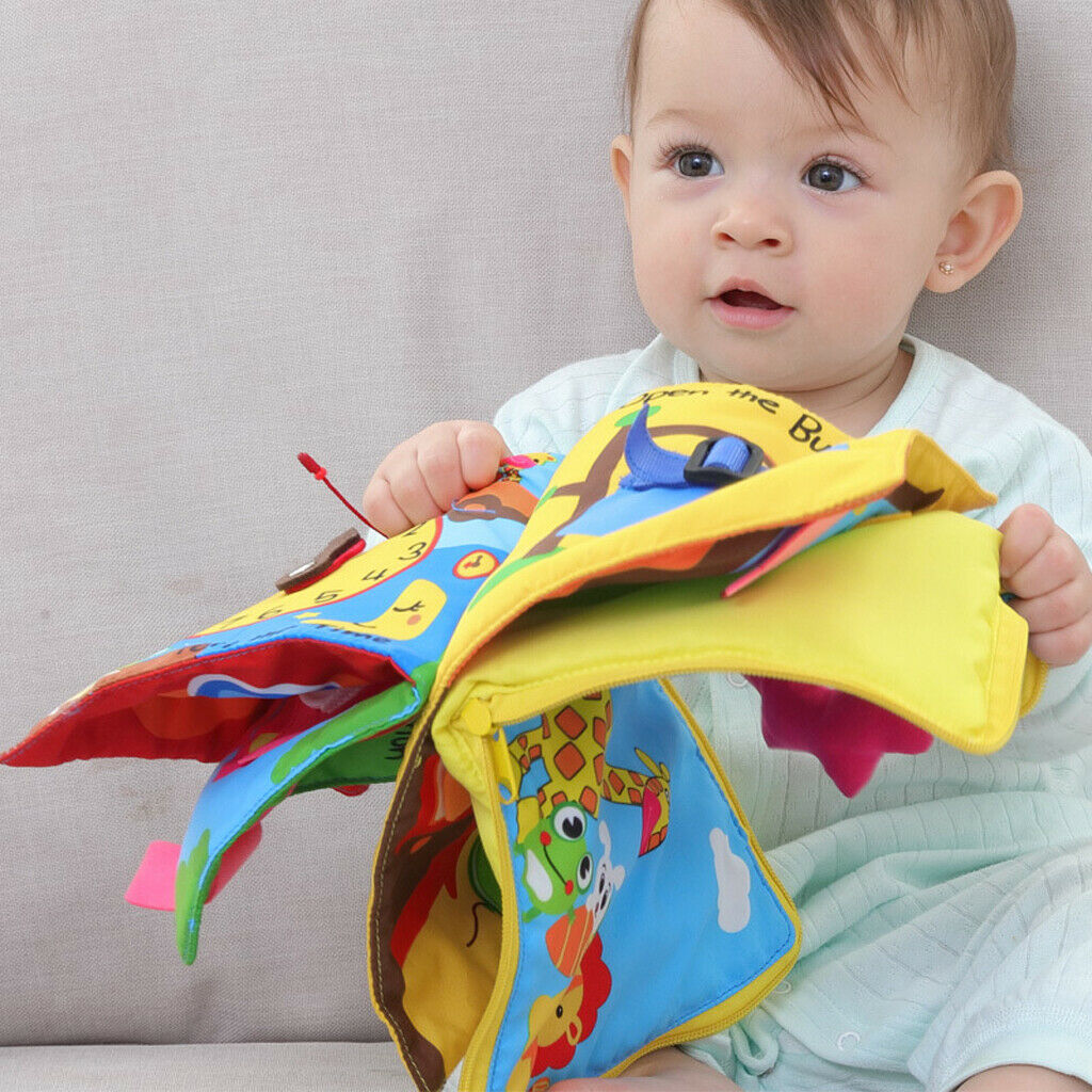 Kids Soft Cloth Books Early Toys Learning to Dress Teaching Aids Colorful