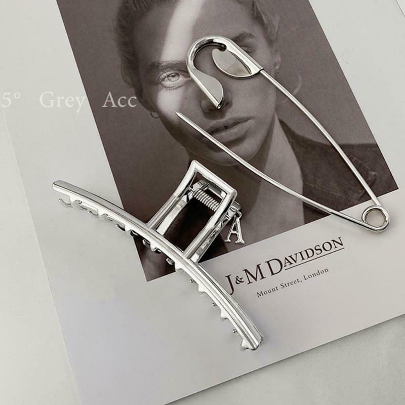 Metal Hair Claw Clips Large Pin Hairpin Alloy Jaw Clips Punk Hairstyle Barrettes