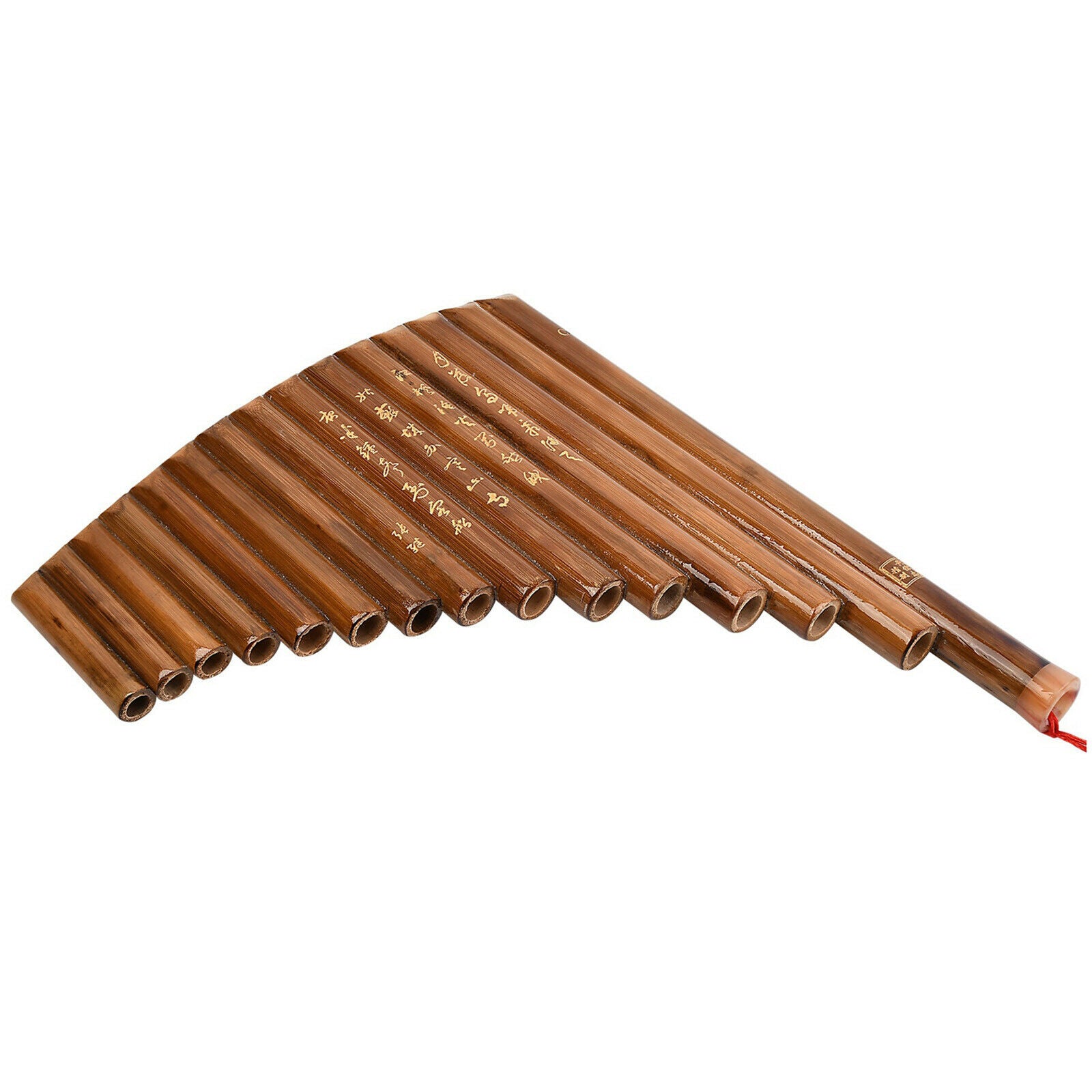 Pan Flute 15 Pipes G Key Panpipes Wooden Folk Musical Instrument for Kids