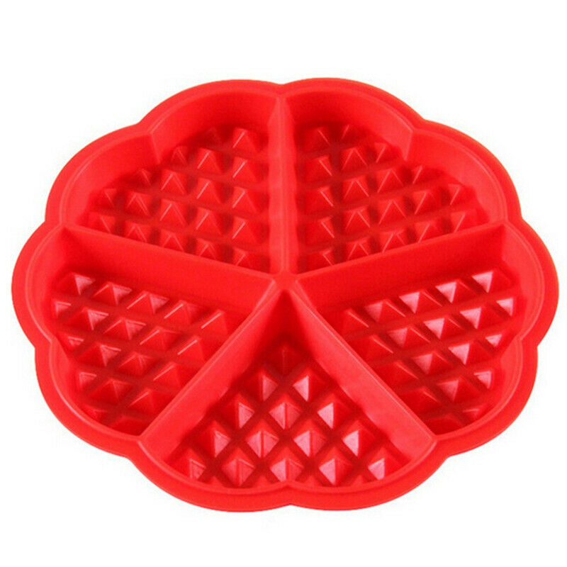 Baking Heart Shape Silicone Waffle Mold Cake Mould Non-stick Kitchen Bake.l8