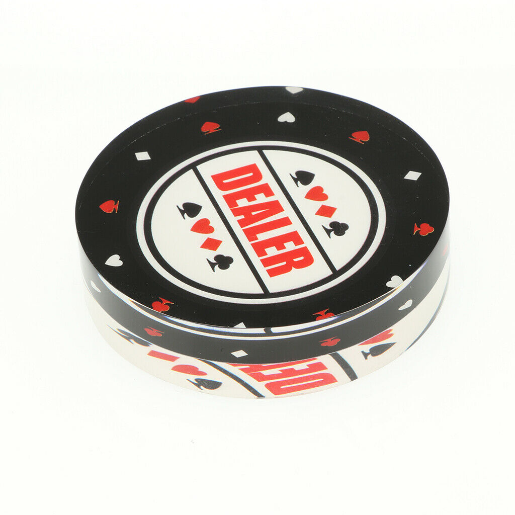 Acrylic croupier button washer for casino table game