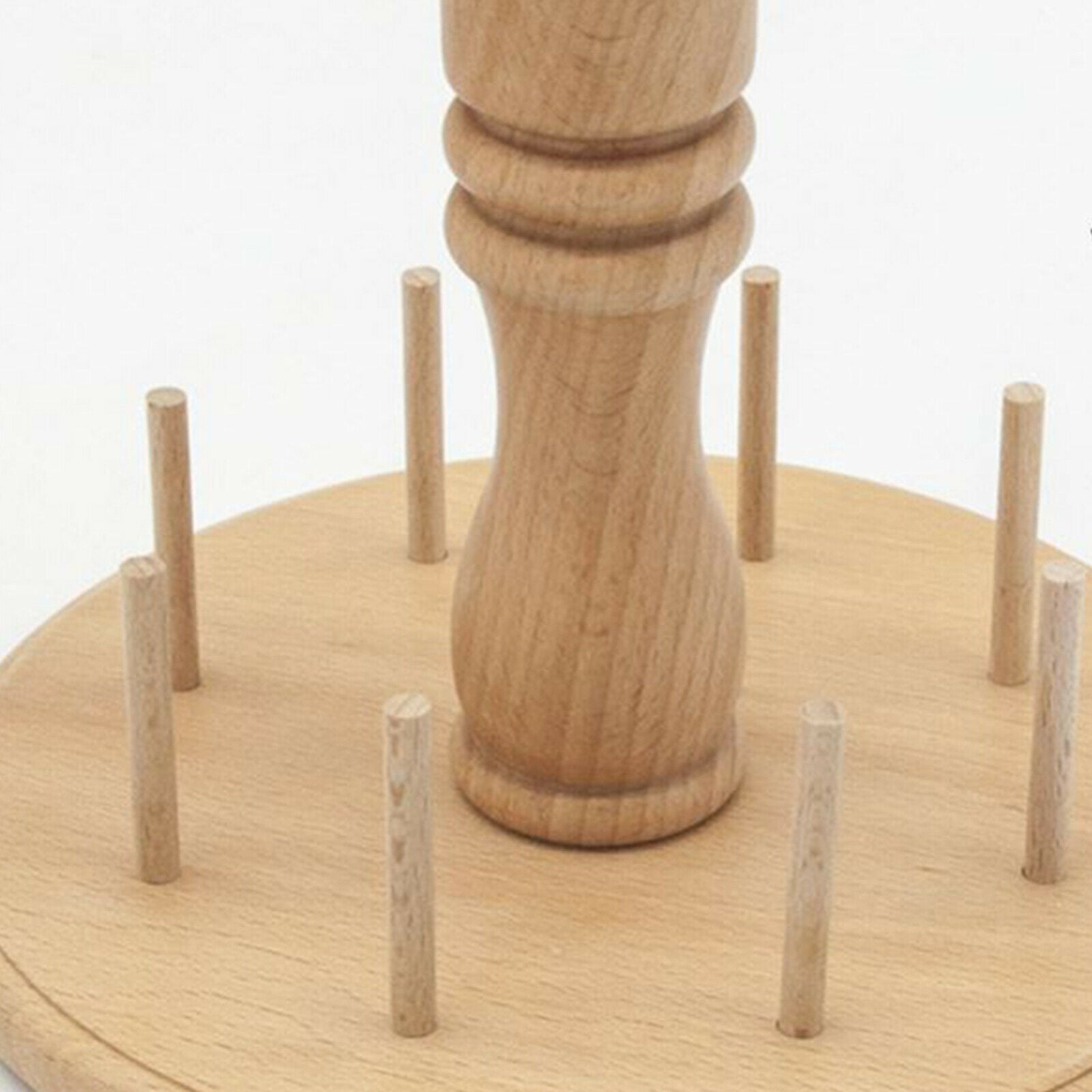 Wooden Standing Thread Holder 8-Spool Sewing Thread Organizer Quilting Tool