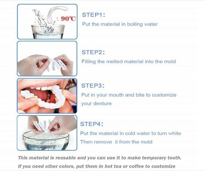 Magic Teeth Brace Temporary Smile Comfort Fit Cosmetic Denture Teeth Dent