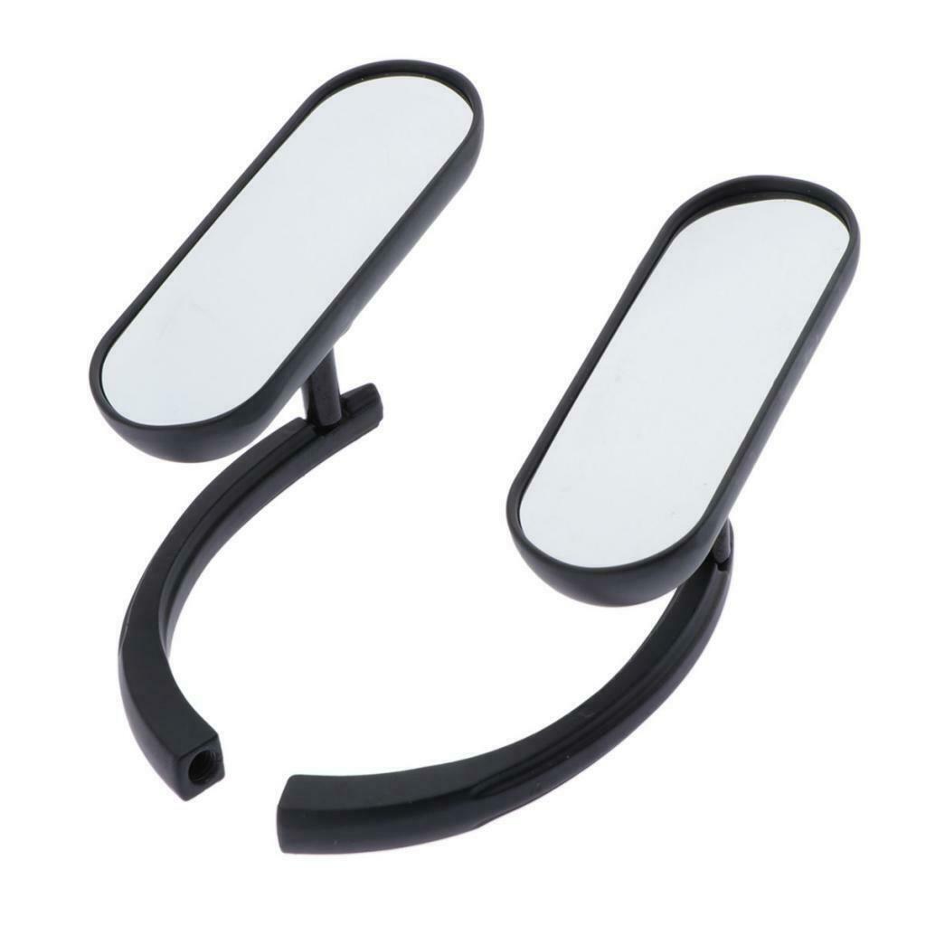 8mm/10mm Motorcycle Rectangular Handlebar Rearview Mirrors for Cruiser Chopper