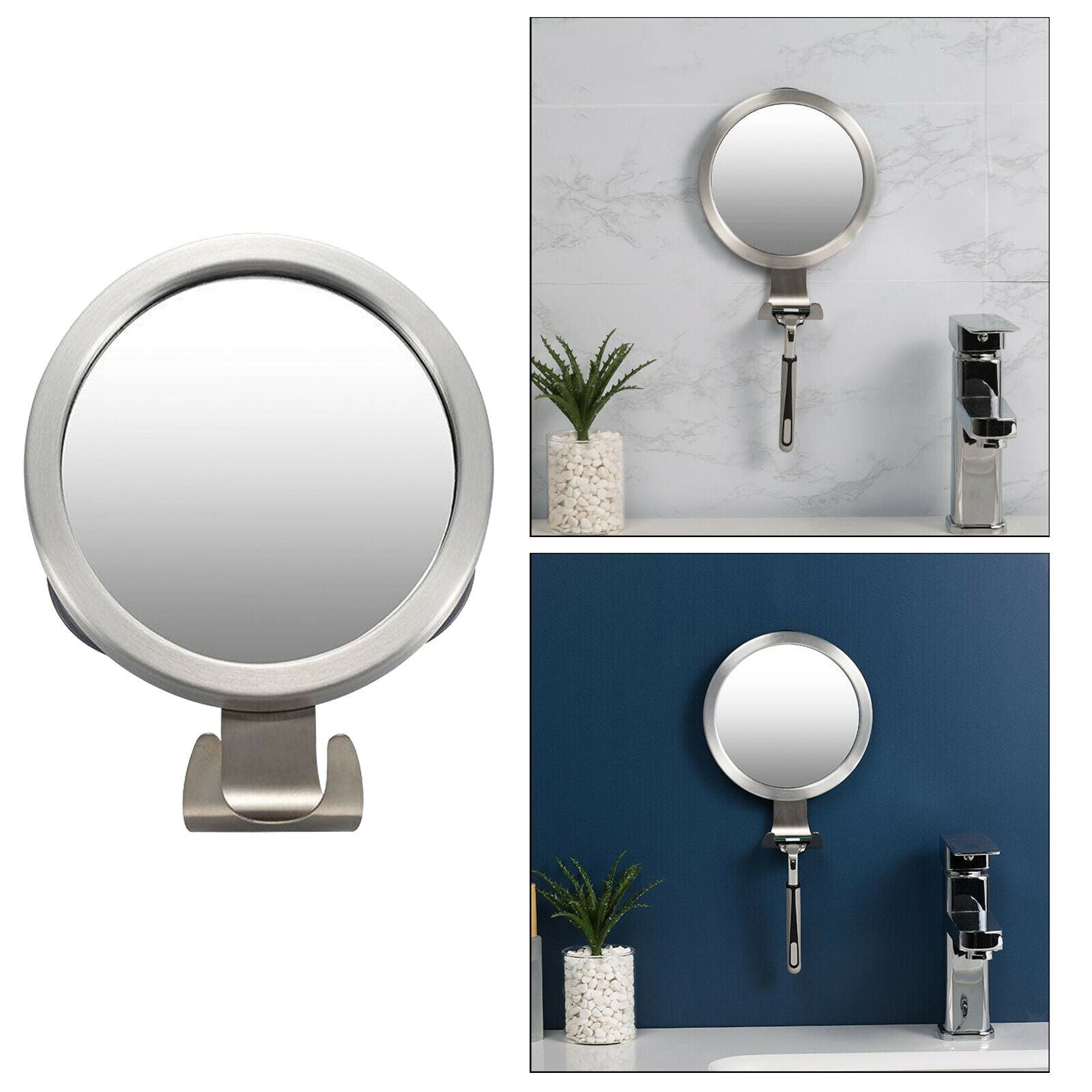 Fogless Shower Mirror with  Hook for Shaving, Suction Cup