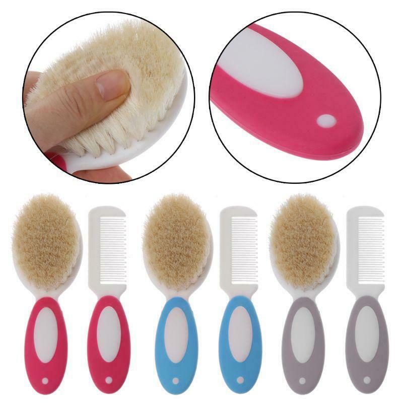 2pcs Portable Soft Newborn Baby Hair Brush Baby Kids Comb Child Hairbrush Sets
