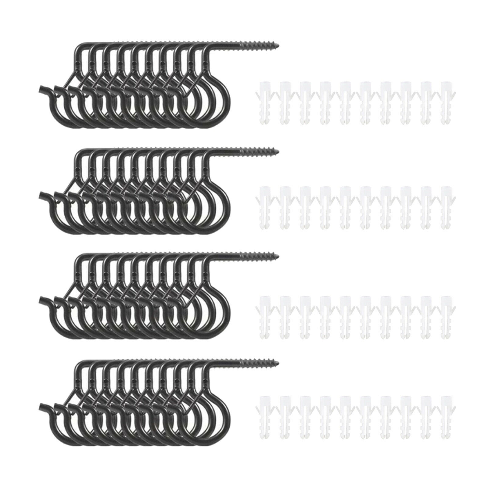 40x Q-Hanger Hooks Wall Screw Hook Safety Festival Decoration Hanger Hooks
