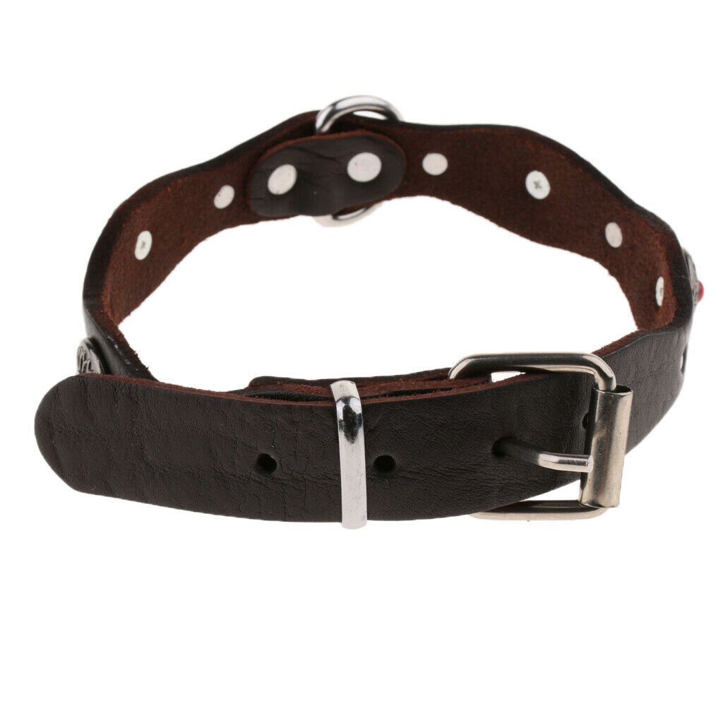 Ethnic style Dog Collar Adjustable Diamond Dog Puppy Pet Collars  Red M