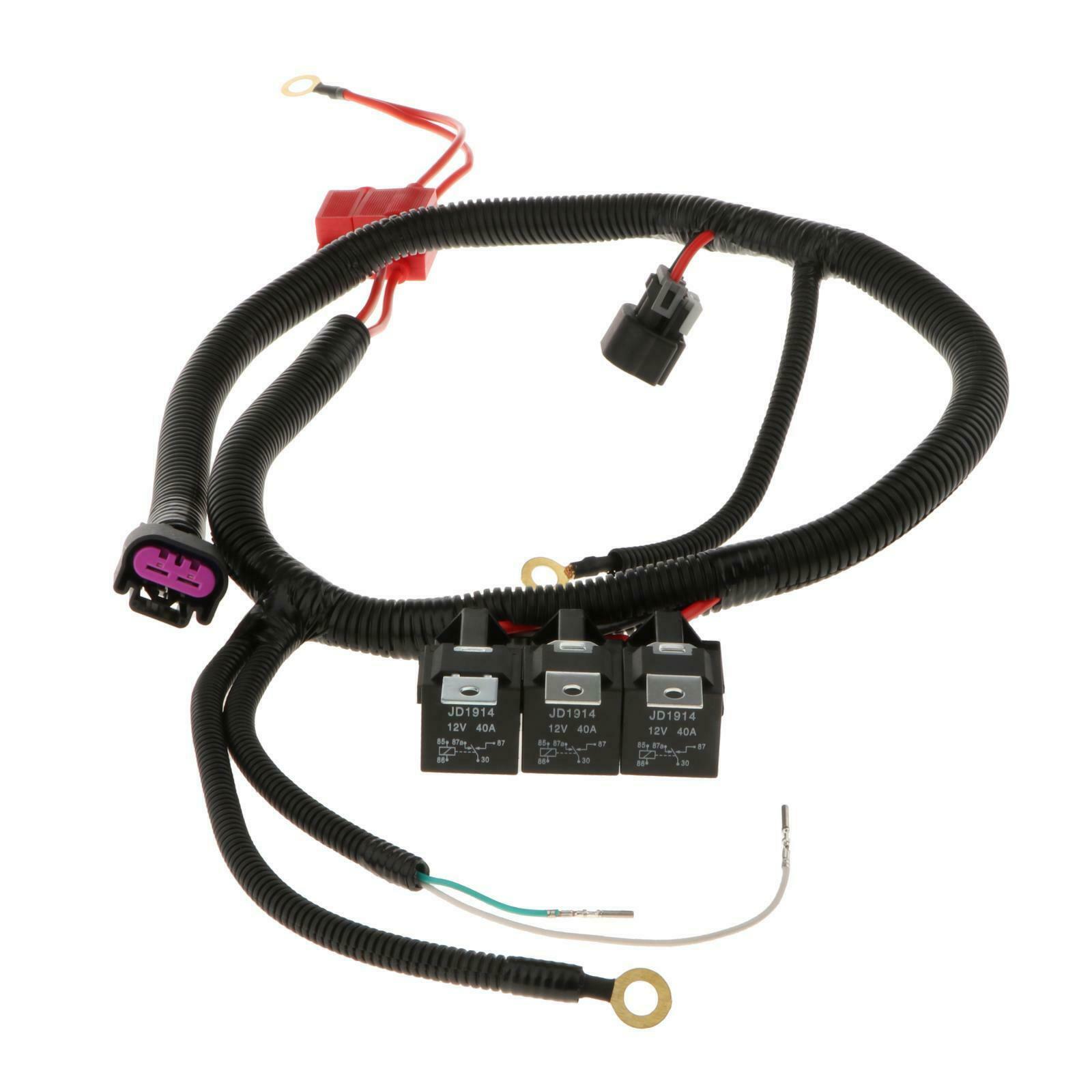 8Inch Dual Electric Fan Upgrade Wiring Harness fits For 1999–2006 ECU Control
