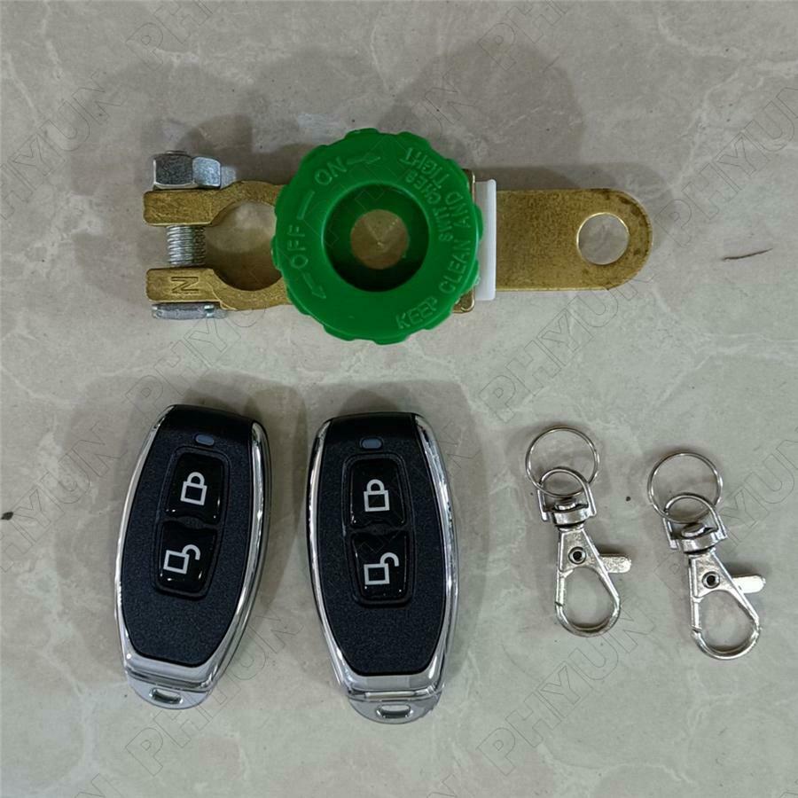 12V Universal Car Battery Disconnect Cut Off Master Switch + 2PC Wireless Remote