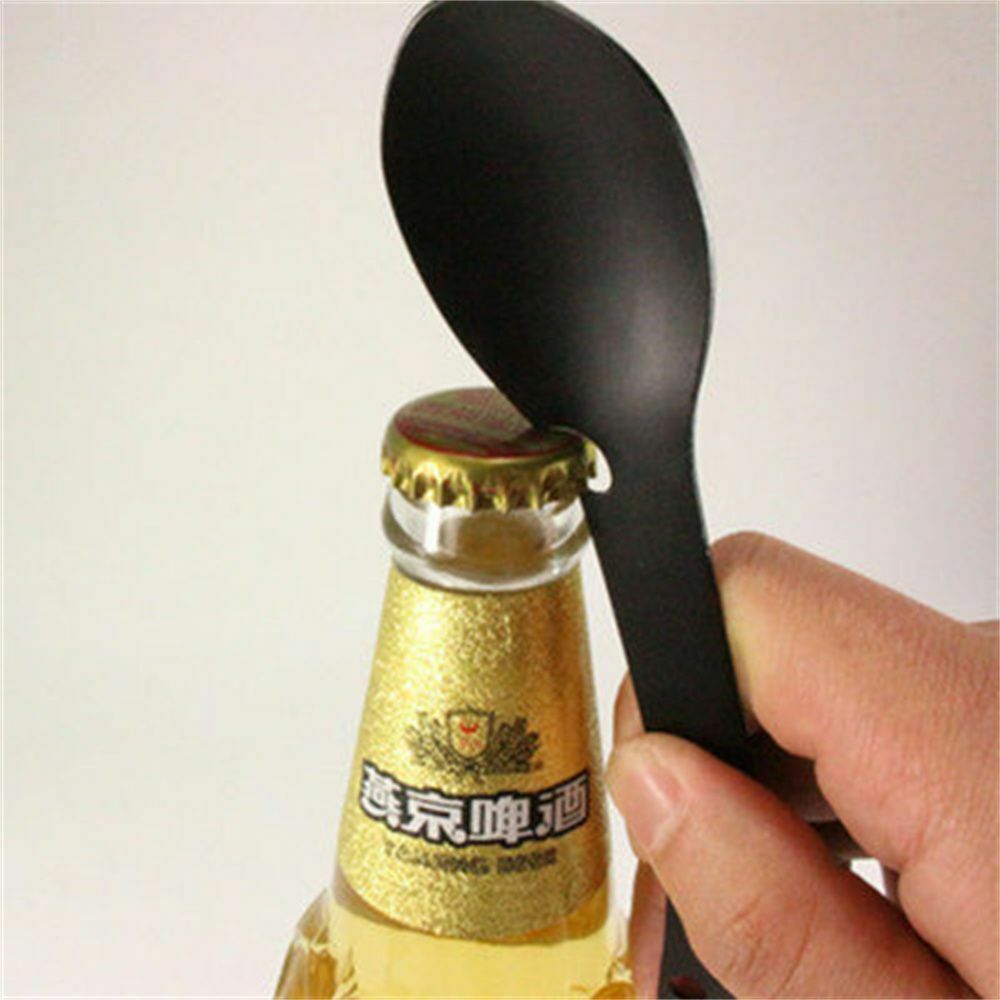 Steel Bottle Opener Can Opener Outdoor Tool Fork Spoon Camping Survival EDC Kit