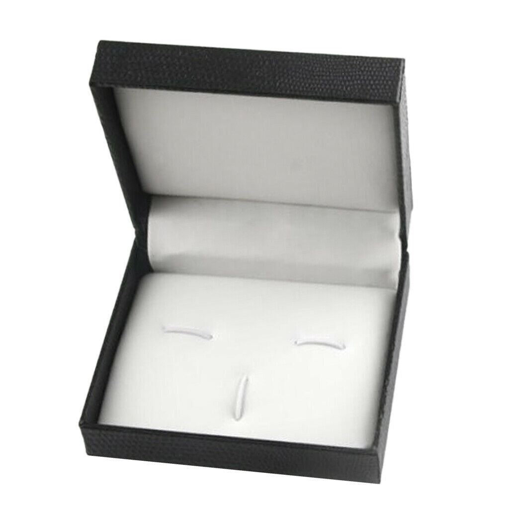 4 Pieces Cufflink Storage Box Wedding Mens Cufflinks Tie Clips Set Display