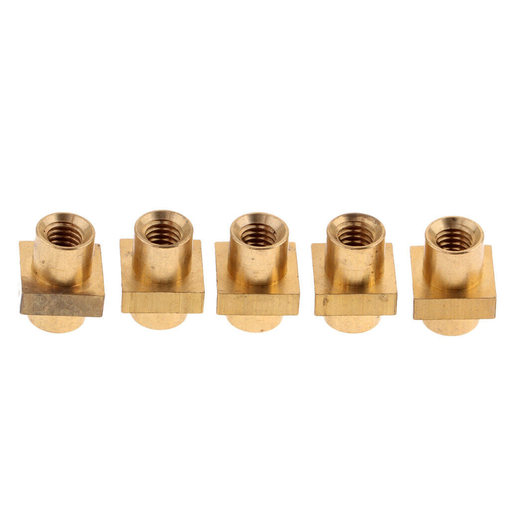 5pcs Brass Square Coarse Knurled Threaded Insert Embedded Nuts Replacement