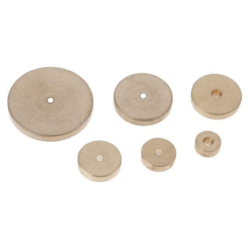 6 Pcs Leather Sizing Round Gauge 0.2"/0.3"/0.4"/0.5"/0.6"/0.8" Edge Distance