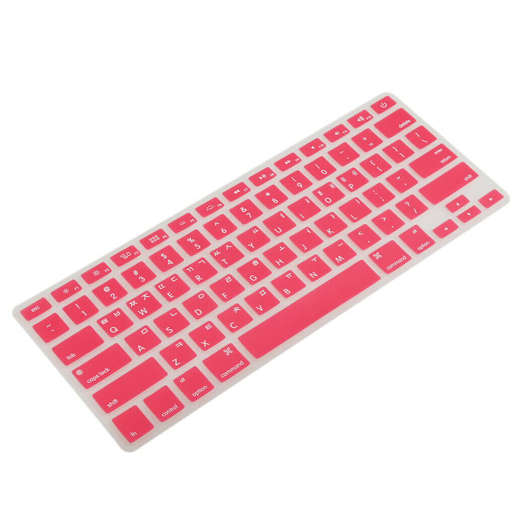 Korean / English Silicone Keyboard Cover Protector for  Pro 13" 15" - Red
