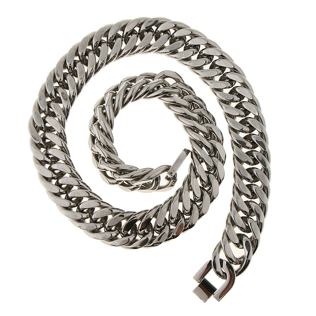 Cuban Chain Necklace Curb Chain Unisex Stainless Steel Necklace Link Chain