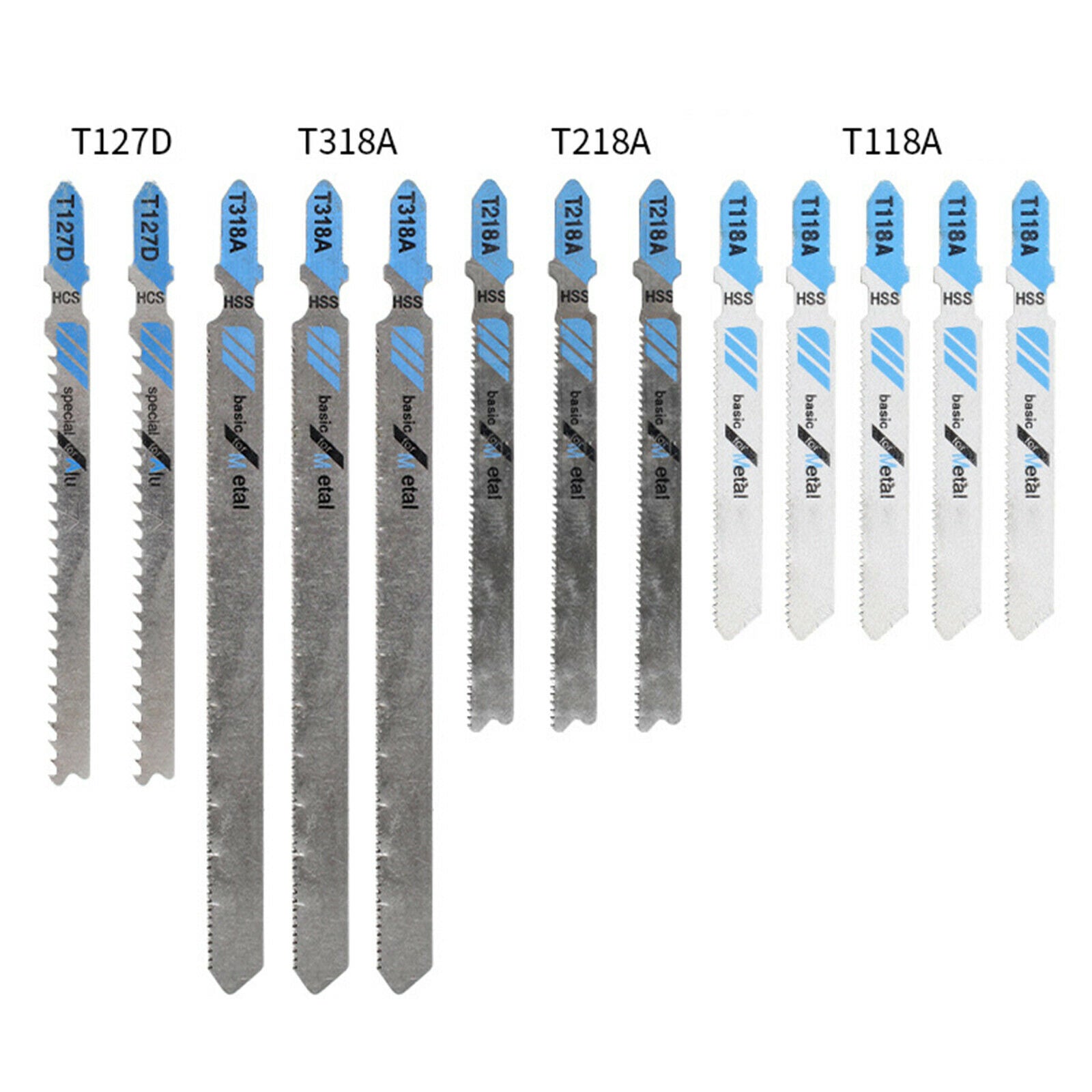48Pieces Various Jigsaw Blades for Woodworking Power Tools Accessories