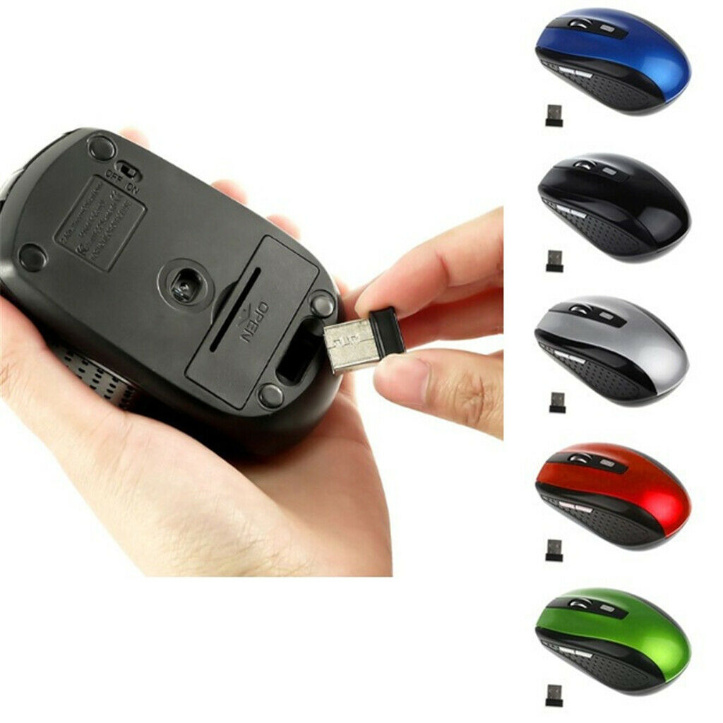 2.4g wireless mouse mini cordless optical mice 6 buttons 1800 dpi for PC