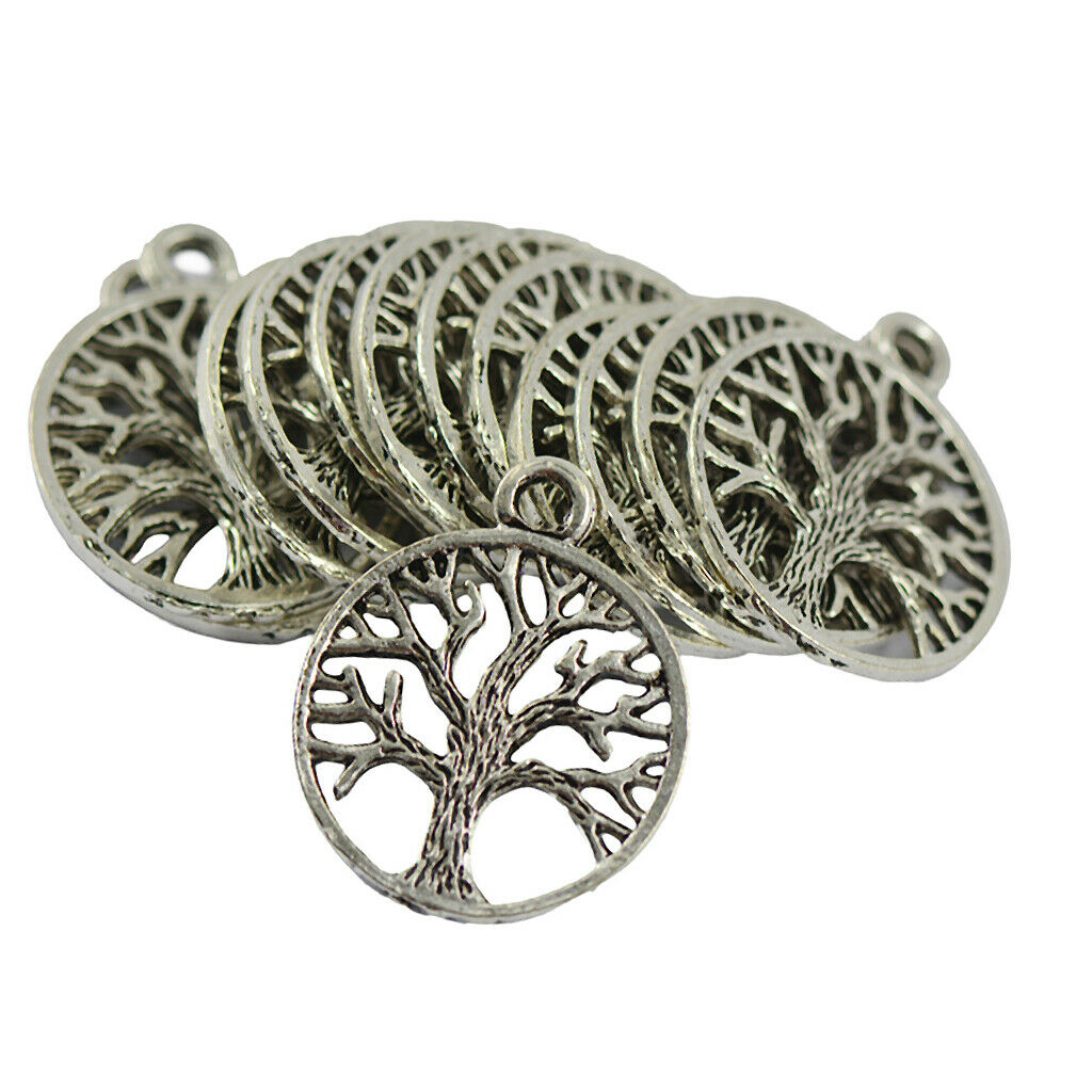 30Pcs Tree of Life Charms Pendant Beads Jewellery Making Loose Beads DIY