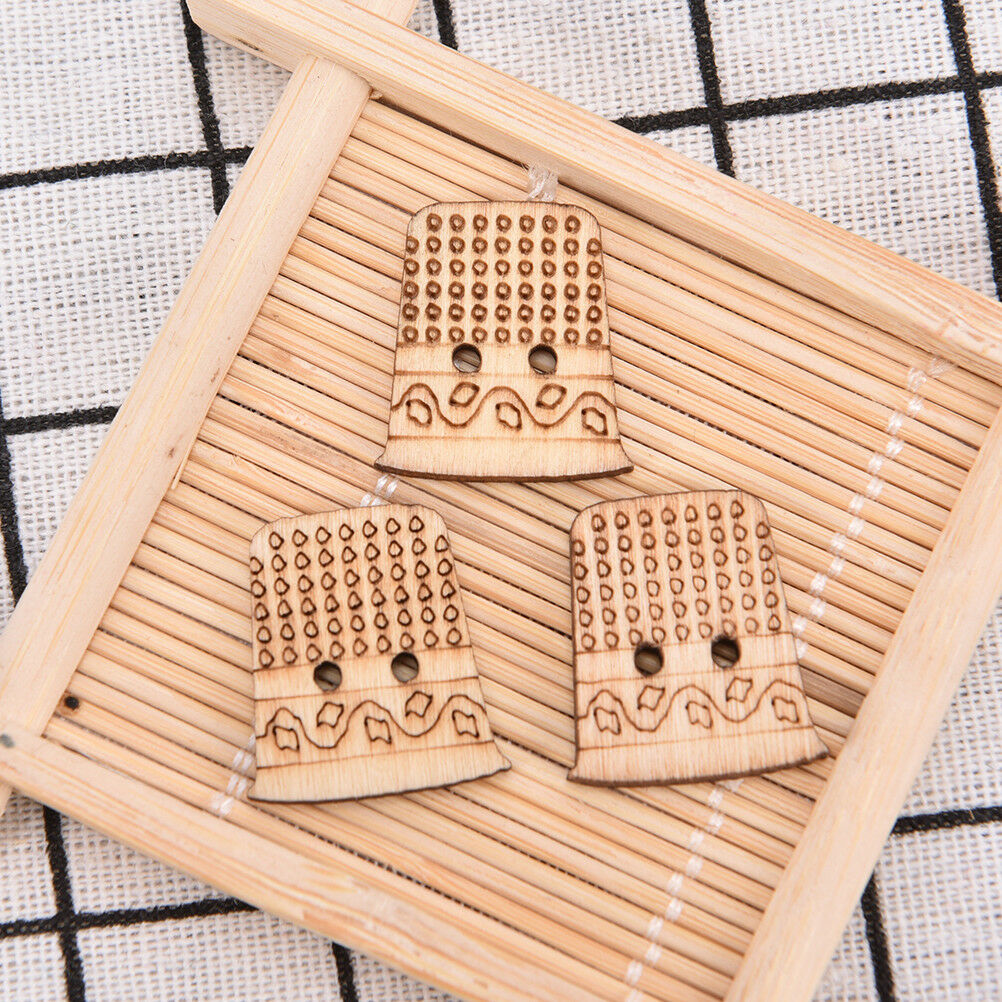 50pcs sewing tool wooden handmade buttons scrapbooking carft for decoratio.l8