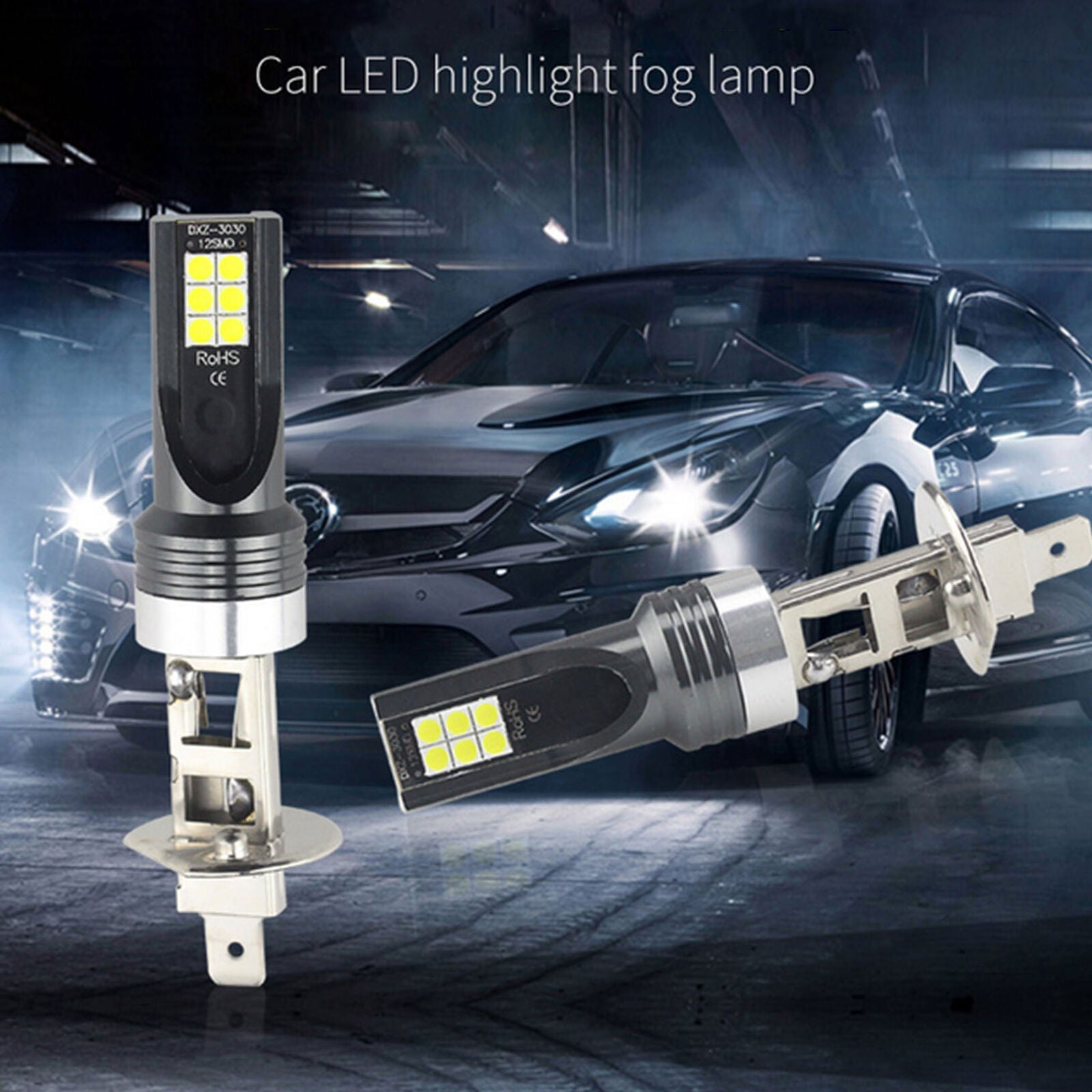 Kit 1500W 6000K Hi/Lo Beam Lamp MINI H1 LED Fog Light Headlight Bulbs Conversion